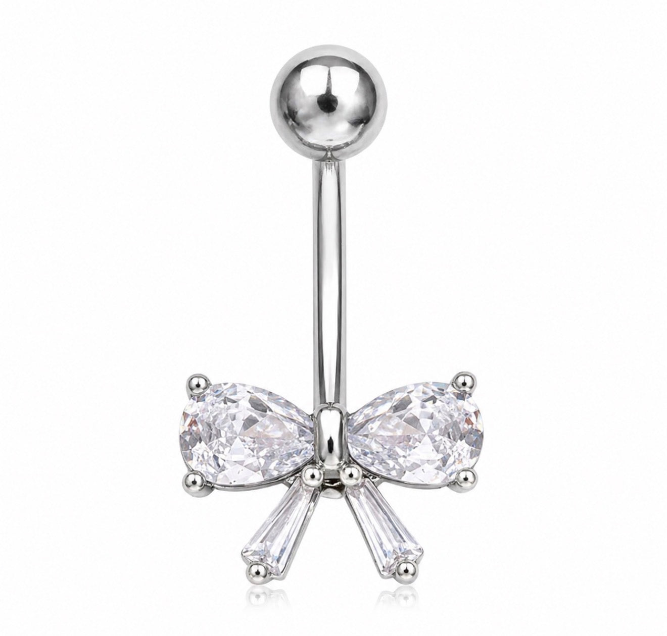 Bauchnabelpiercing – Crystal Bow 🎀