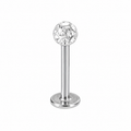 Crystal Labret Piercing – Edelstahl Zirkonia