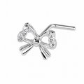 Nasen Piercing – Crystal Bow ✨
