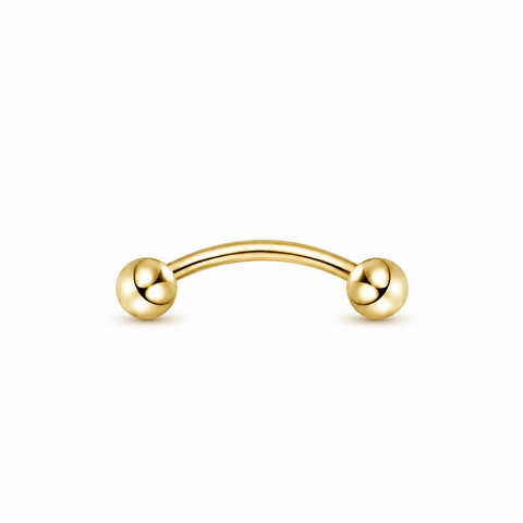 ✨ Gebogenes Barbell – Gold