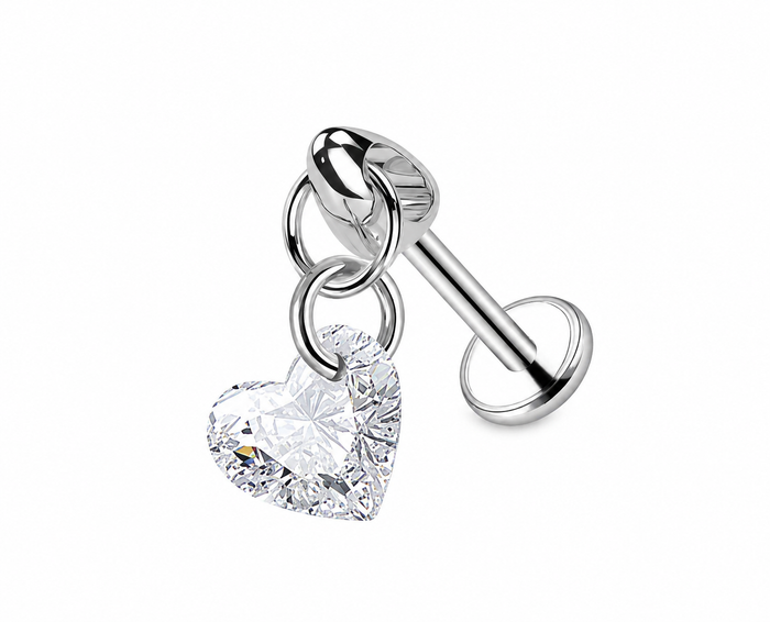 Heart Drop Piercing – Titan & Zirkonia ✨