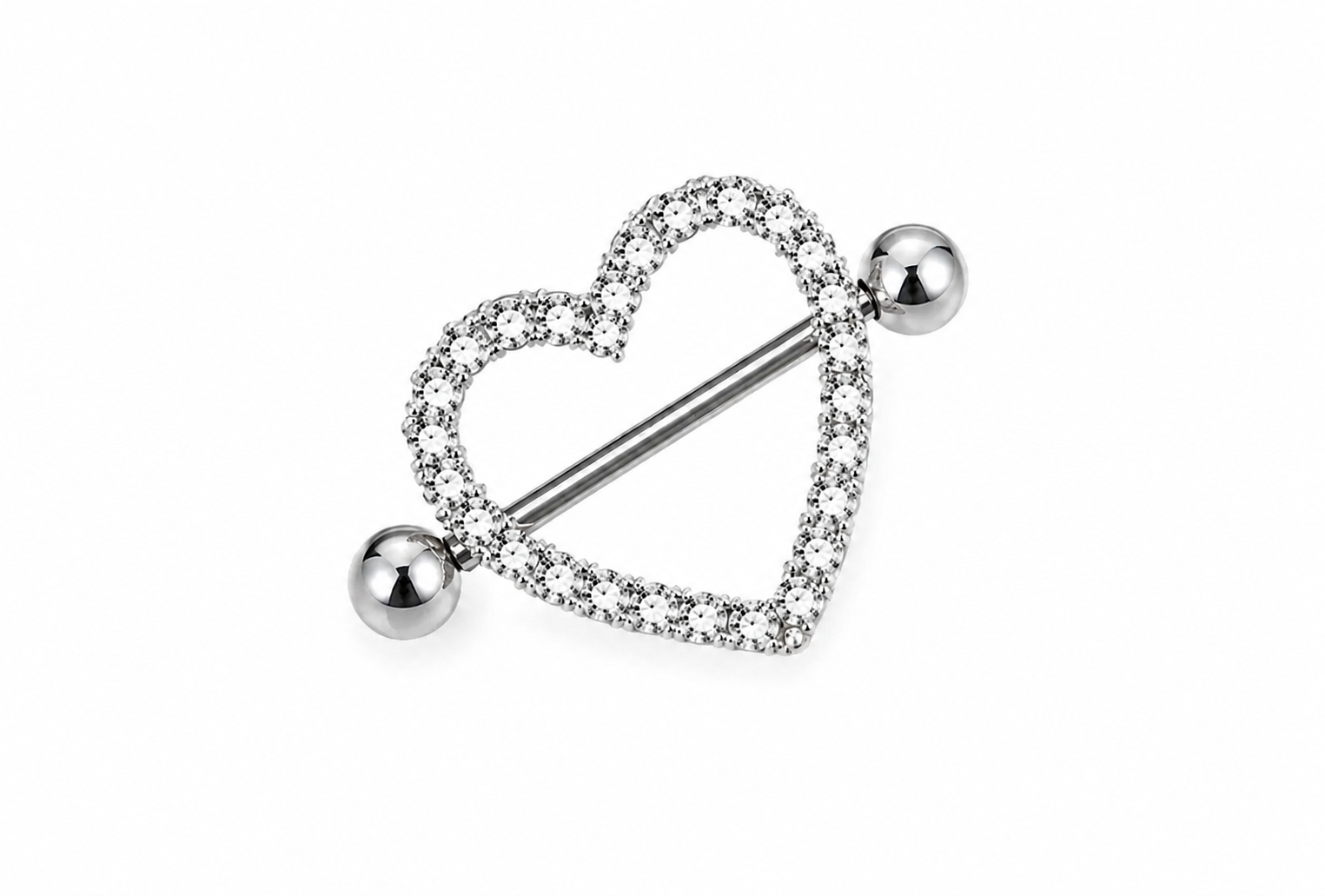 Heart Nipple Piercing – Sparkling Love ✨